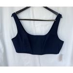 Staud Cropped Wells Square Neck Corset Tank Poplin Women’s Size 14 Minimalist Blue Photo 1