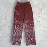 Wilfred  Aritzia Funk Glossy Vinyl Faux‎ Leather Trouser Pants Sz 4 Rustique Photo 2