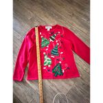 Tiara International Vintage Women's Christmas holiday Cardigan Sweater Size S Photo 3