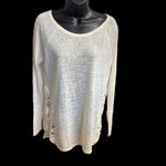 Arizona Jeans ARIZONA JEAN Co Women’s Crochet Top Ivory Cream Long Sleeves Size Medium Photo 2