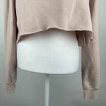 Socialite Women's Soft Long Sleeve Cropped Sweatshirts Pullover Pale Pink Small Photo 3