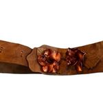Unique Handmade Leather 3D Floral Accent Belt. Photo 6