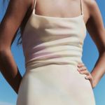 ZARA  maxi long satin foil effect cowl neck body on casual summer vacation dress Photo 8