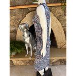 Royal Robbins  Floral Blue White Modal Blend Midi Dress Women's Size Small Photo 3