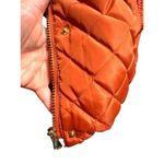 Womens XL Faux Sherpa Lined Quilted Puffer Jacket Rose Orange Pink Winter Coat Photo 7