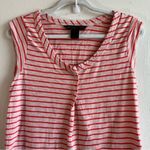 Marc by Marc Jacobs  Tank Top Red & White Striped Scoop Neck Tee Sz S EUC Photo 1
