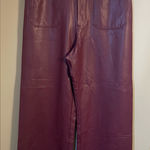 Anthropologie Maeve Collette Plum Vegan Leather Pants NWOT Photo 0