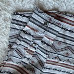 Panhandle Rough Stock Pearl Snap Western Shirt Women's M Aztec Print Cowgirl NWT White Size M Photo 6