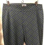 Mud Pie  Navy Green Printed Leggings Large Photo 3