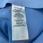 Vince  Textured Satin Wide‎ Leg Pants Blue L Photo 6