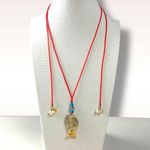 Free People Odele Pendant Necklace in Fish NWT Bohemian Summer Beach Resort Photo 4