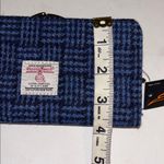 HARRIS TWEED NWTS GLEN APPIN BLUE & BLACK PLAID WALLET SILVER KISS LOCK CLOSURE Photo 10