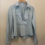 Free People  denim rumi wash top size small Photo 0