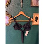 AWAY THAT DAY ANTHROPOLOGIE PALMA BLACK NWT BIKINI TOP SZ XS Photo 1