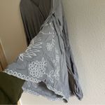 Boutique  Gray / Dusty Blue Long Sleeve Floral Embroidered Romper Size Large Photo 6