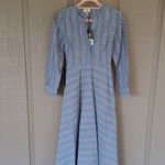 Tuckernuck New Women Provence Stripe Mila Dress Preppy Linen Blend Pockets Photo 1