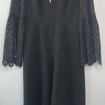 BCBGMAXAZRIA Black V-Neck Bell Sleeve Jumpsuit Photo 0