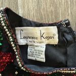 Laurence Kazar Brand Beautiful Black/Red Embellished Christmas Holiday Top Sz SM Photo 1