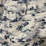 BELLE KIM GRAVEL WO SIZE 3X WHITE WITH BLUE TROPICAL DESIGN DENIM JACKET EUC Photo 6