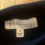 Philosophy  Sweater Small Black White Stripe Thick Knit Soft Casual Long Sleeve Photo 1