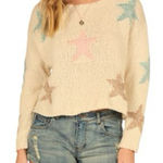 Vintage Havana  Cream Sweater with Multicolor Stars Photo 0