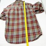 Red Plaid Flannel Long Sleeve Button Down Birch Black Small Photo 9