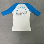 Chase Authentics Tony Stewart Shirt Women M Blue White #14 NASCAR Raglan Tee Photo 5