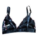 Sofia Black Floral Lace and Embroidery Bralette 🔥 Photo 1