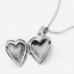 Silver Heart Locket Necklace Photo 0
