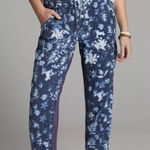 Anthropologie NWTs Nomad Navy Blue Tie Dye Joggers size XL Pants Drawstring Photo 0