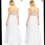 Adrianna Papell ADRIANNA PAPEL Beaded Bodice Mesh WEEDING Gown Photo 3