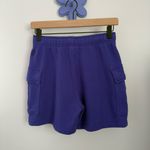 Aritzia TNA XS NEW Cozy Fleece Cargo Shorts Electric Purple Comfy Lounge Photo 3