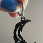 Sun And Moon Drop Earrings Black Photo 2
