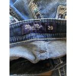 Miss Me  Jeans Women's 29 Mid Rise Skinny Ripped Rhinestone Dark Wash E3827S2R Photo 6