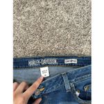Harley Davidson HD Women’s 34 Curvy Bootcut Blue Jeans Performance Stretch Photo 3
