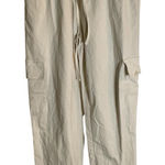 Happily Grey Women's Cream Nylon Cargo Jogger Pants Size Small Photo 0