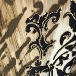 Travelers by Chico's Top Size 12 Brown Black White Gold Embellished Asymmetrical Photo 3