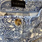 Talbots  Blue & White Paisley Print Relaxed Fit Chino pant 10-playful paisley Photo 8