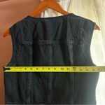 Madewell Denim Cap-Sleeve Mini Dress in Tarrybrook Wash Black V-Neck NWT Size 4 Photo 8