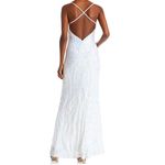 AQUA x Bloomingdale’s Filigree Sequin Gown in White Size 4 New w/Tag Retail $338 Photo 2