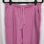 Anthropologie Sundry Sunnyside Pink Waffle Knit Jogger Pants Sz.M Photo 1