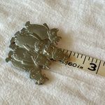 Vintage 1988 J.J. Pewter cow brooch. Silver Photo 3