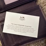 Coach  Wallet Womens Small Purple Signature Canvas Leather Photo 5