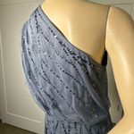 Adrianna Papell Sequined One-Shoulder Gown Photo 5