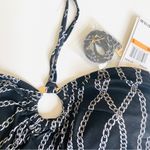 Michael Kors  chain linked 2 piece swimsuit in black Photo 3