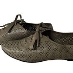 Lower East Side Perforated Vegan Leather Lace Up Loafers Flats Size 10 Photo 1