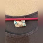 Roxy  Dark Grey Ribbed Tank SzXL Y2K Vintage Cotton Made In USA Photo 2