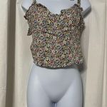 ASTR The Label Women’s Floral Tie Cami Pink And Blue Ditsy Flowers Size Large Photo 0