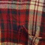 American Eagle  Outfitters AE Red Plaid Flannel Tunic Top, Size Small Photo 2