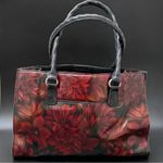 Patricia Nash Leather Primrose Satchel Rustic Mums Floral Shoulder Bag NO STRAP Photo 2